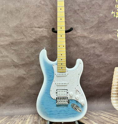 Quilted Maple Top ST electric guitar SSH pickup Maple Neck 6 strings in stock