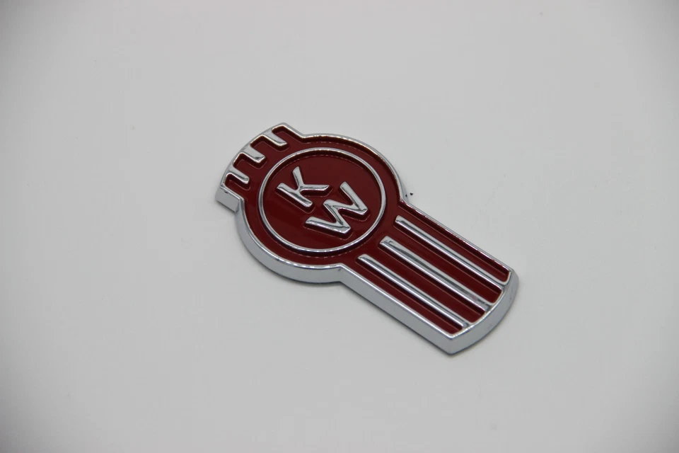 Se adapta a accesorios Kenworth Bug Logo emblema insignia cromo rojo - 3" x 1,5" Foto 3 de 4