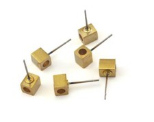 1 pair Square Earring Stud Post Raw Brass 5x6mm Earring 3mm hole Blanks 2505