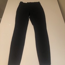 HUE Women  s Ultra Soft High Waist Denim Leggings Small Black