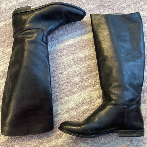 NORDSTROM Riding Boots Black Leather 
