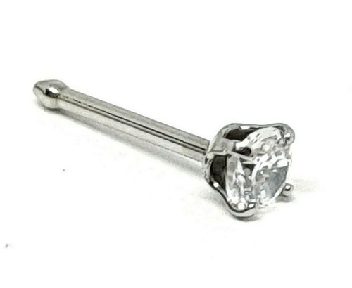 Quartz Nose Stud 3mm Claw Set Crystal 20g (0.8mm) Titanium Ball Stud g23  - Picture 1 of 12