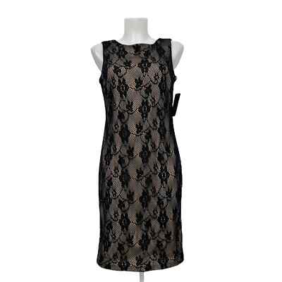 NWT Frank Lyman Black Lace Sleeveless Sheath Dress Womens 6 | eBay