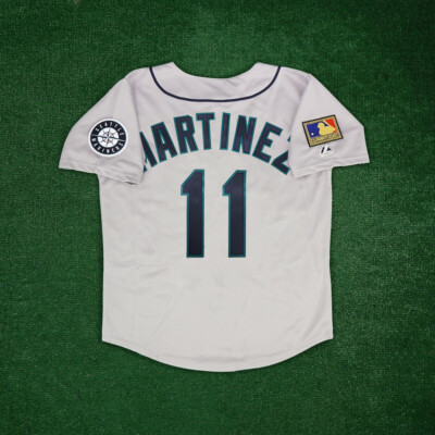 Edgar Martinez 1994 Seattle Mariners Men's Road Grey Jersey w/ MLB 125th Patch