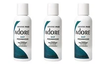 BL Adore Semi-Permanent Haircolor #117 Aquamarine 4oz X 3 Counts