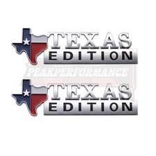 2pcs 3d Texas Edition Emblem Door Side Badge For Silverado Universal Sticker