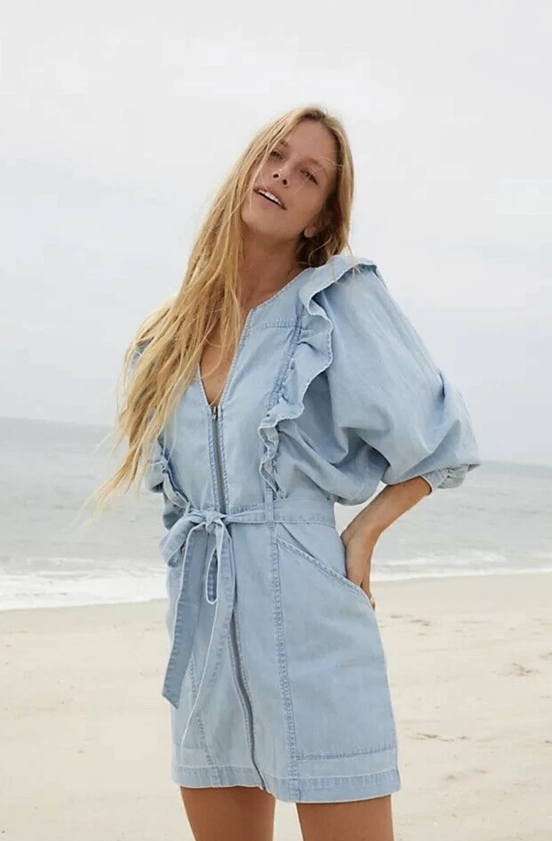 Free people sale denim dress