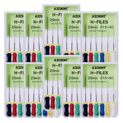 10X Dental NITI Endodoncia Canal Raíz 25mm #15-40 Lima Manual 6pzass/Kit H-LIMAS