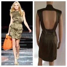 VERSACE SILK OPEN BACK SEXY DRESS SIZE IT 38 ss/2006 STUNNING!!!