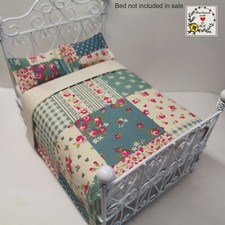 Handmade Dolls House Bedding Set -1/12 Scale/ To fit  Double Bed