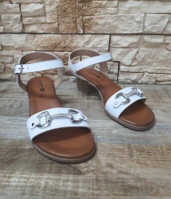 Sandales Femme En Cuir Blanc - Talon Moyen - Made In Italy - Été 2025 - Modèle NP22022