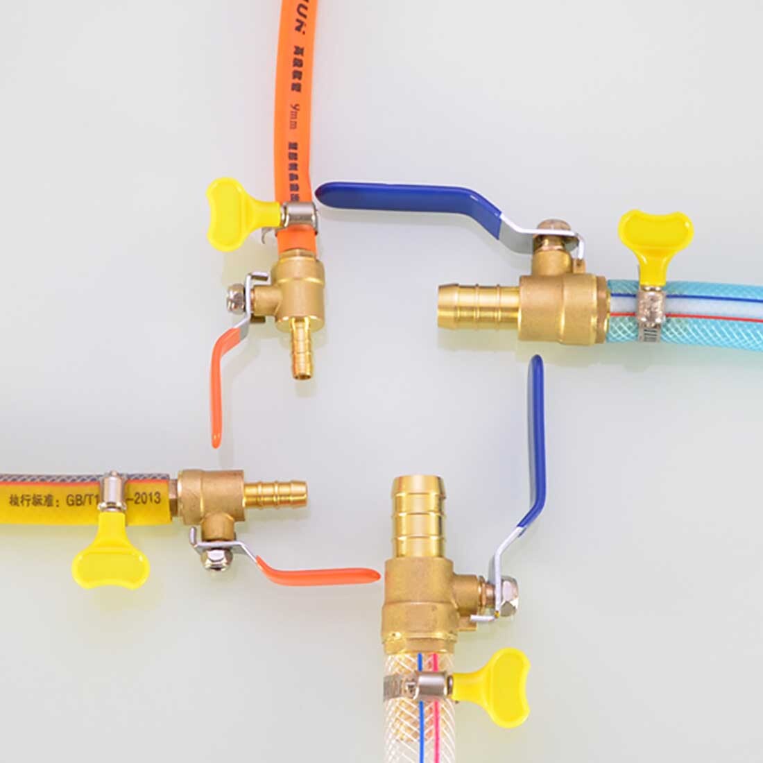 2 Stück Kugelhahn Messing 13mm - Absperrventil Mit Widerhaken Für Schlauch