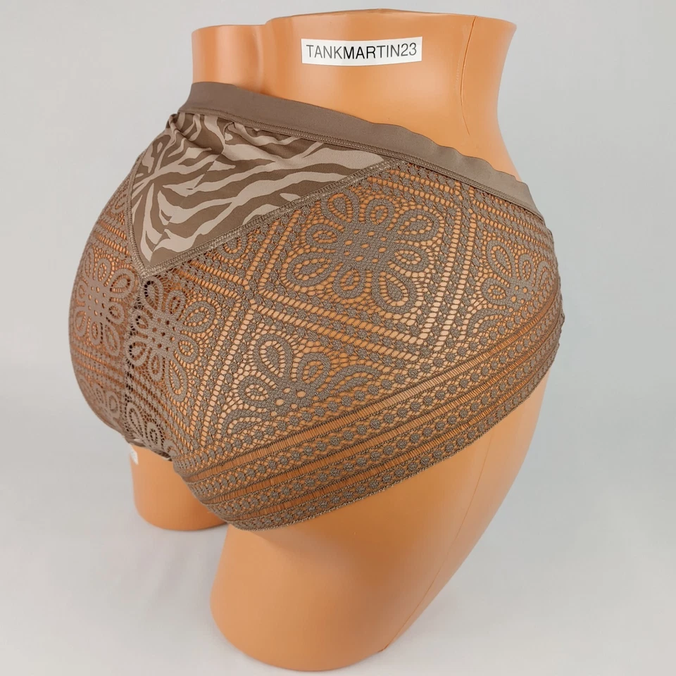 LANE BRYANT CACIQUE NO SHOW HIPSTER 14/16 PANTY PLUS CEBRA ANIMAL ENCAJE ESPALDA SEXY Foto 3 de 4