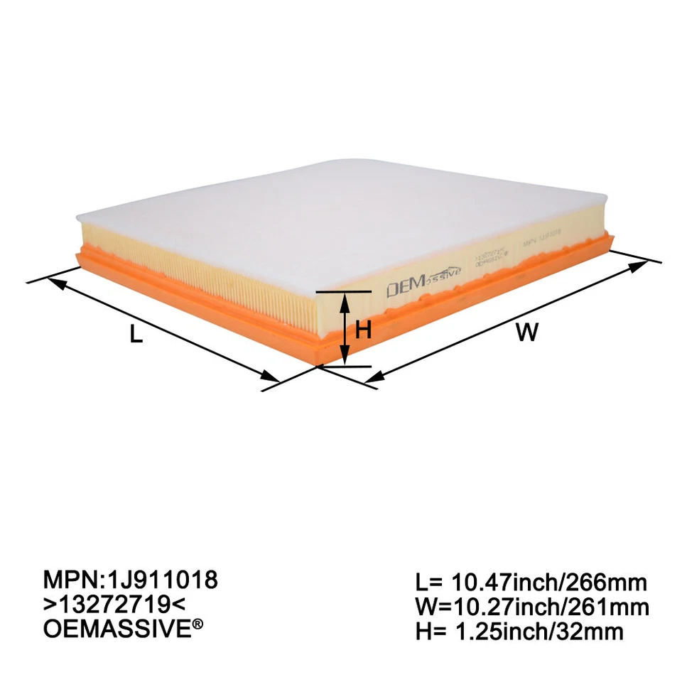 Engine Air Filter For Buick Cascada Chevy Cruze 1.4L 2.4L 2006-2019 13272719 Foto 4 de 4