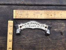 Vintage EPW paper company Albany New York cast iron nameplate plaque￼