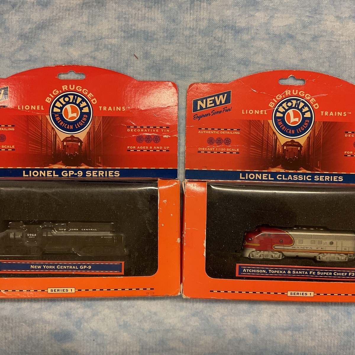 Enesco-Lionel Trains- Santa Fe- Die Cast Musical Bank- NEW in Orig Box