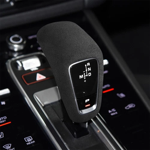For Porsche Cayenne 2018-23 Accessories Suede Dark Gray Car Gear Shift Knob Trim - Bild 5 von 13