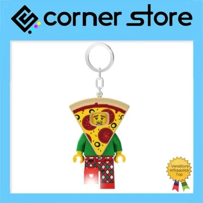 Lego - Porta Chiave - Portachiavi con Led - Torcia -h 8cm - Pizza