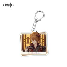 miHoYo Genshin Impact Tartaglia Keychain Acrylic Keyring Character PV Official