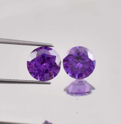 1 Pair 14x14 MM Flawless Natural Java Plum Sapphire Loose Gemstone GIT Certified