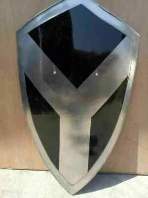 Medieval 18GA Steel Knight Shield Halloween Battle Armor Templar Shield - image 1 of 4