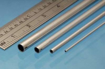 Albion Alloys Micro Aluminium Tube 305mm - 0.4 X 0.2mm (3 Pieces)