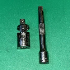 Blue Point 1/4” Lot 3” Long Knurled Socket Extension Bar & 1/4” Swivel
