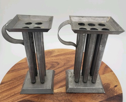 Vintage 4 Tube & 6 Tube Candle Mold 9.5” Candle Maker Bees Wax Or Parafin