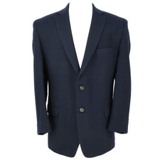 LRL Ralph Lauren Sport Coat Mens 48R Navy Blue Wool Jacket Lined Double Vents