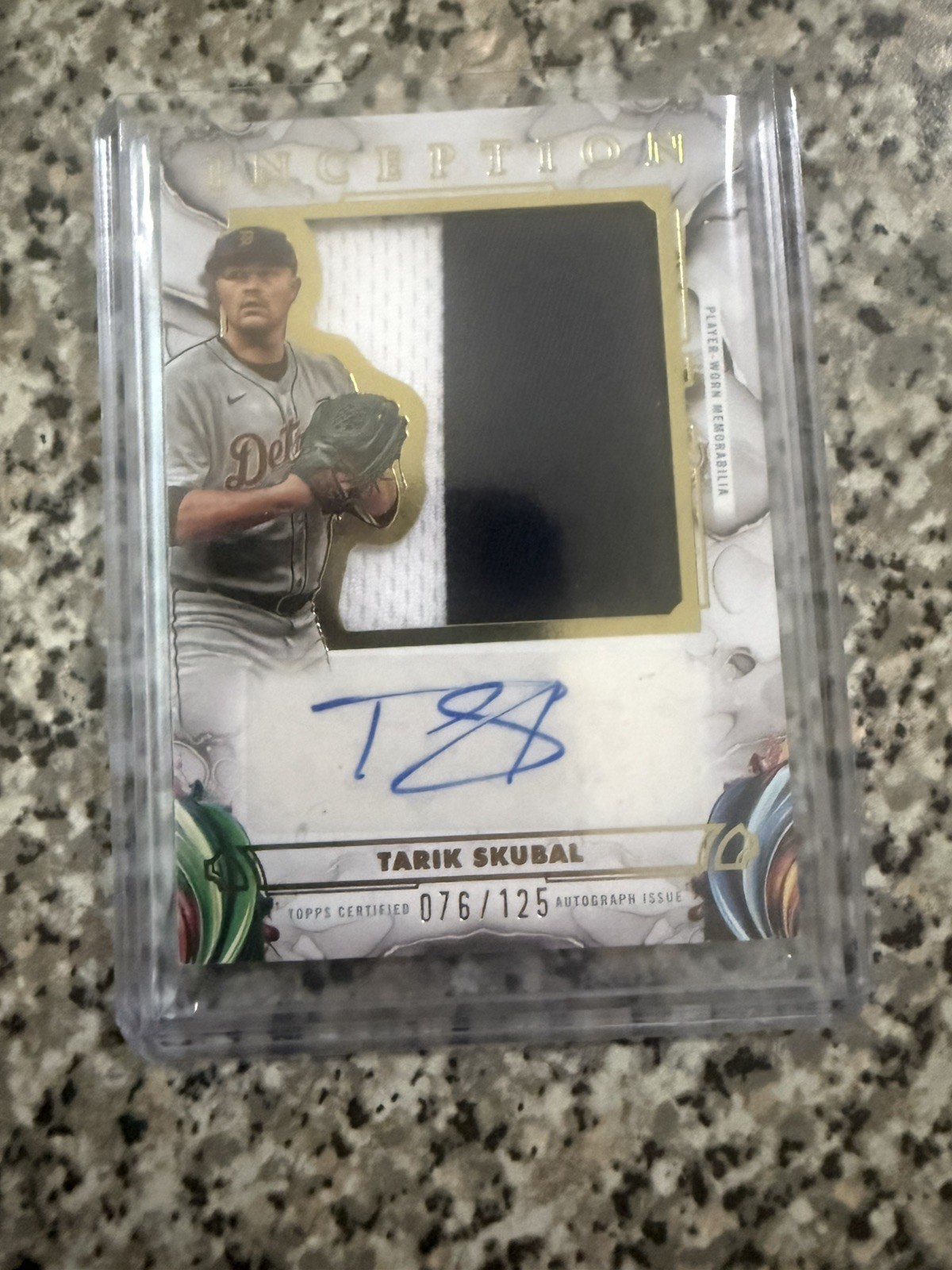 Topps 2025 Inception Baseball Tarik Skubal Auto Jumbo Patch /125 #IAJP-TS Tigers view 1