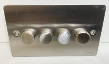 Schneider Ultimate 250W 4 Gang 2 Way  Dimmer Switch Stainless Steel GU6242CSS