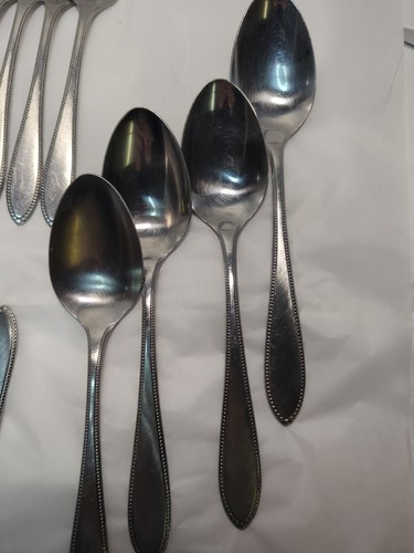 Interpur INR5 Edelstahl Besteck brüniert Perlenbesatz 28 Teile 5 komplette Sets - Bild 4 von 12