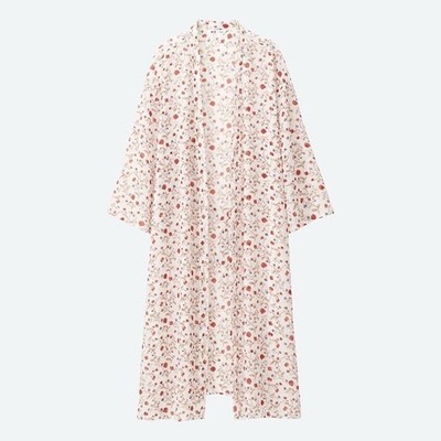 Uniqlo Disney|Beauty And The Beast|Floral Sheer Robe Women s Medium Lingerie