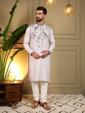 Men  s Kurta Pajama Embroidered Kurta Pajama Set For Men
