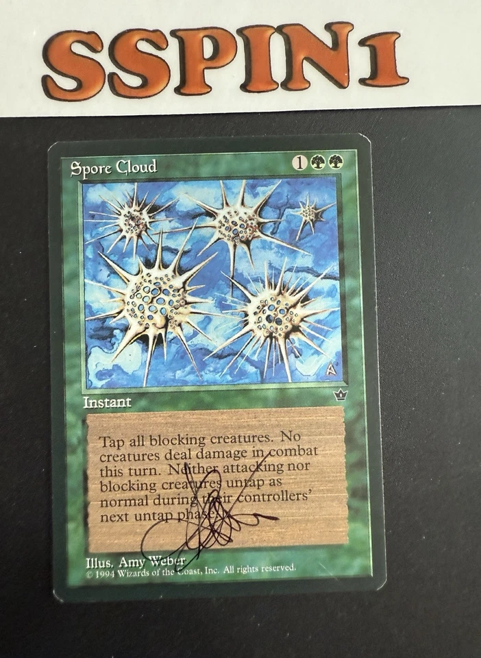 MTG Artist Proof Signed Weber Spore Cloud Fallen Empires - Image 2 of 2