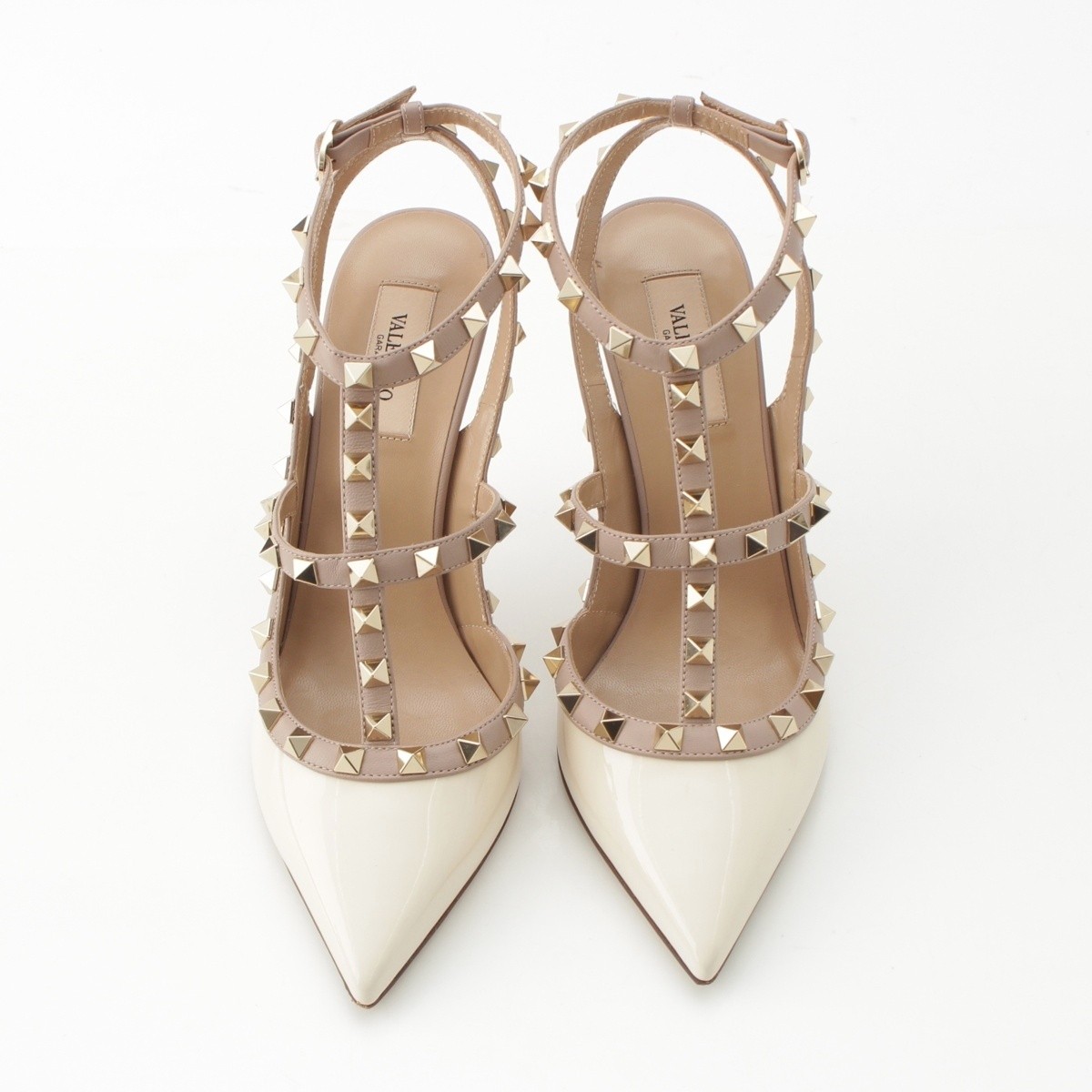 VALENTINO Patent leather Rockstud heeled sandals with straps pumps ZW2S0393 ... thumbnail 2