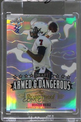2015 Leaf Metal Draft Rookie Retro Silver Prismatic Proof 2/2 Brandon Bridge 0c3
