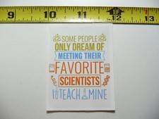 SCIENCE TEACHER PROFESSOR CHEMISTRY SMALL STICKER DECAL SCHOOL COLLEGE TEACHING