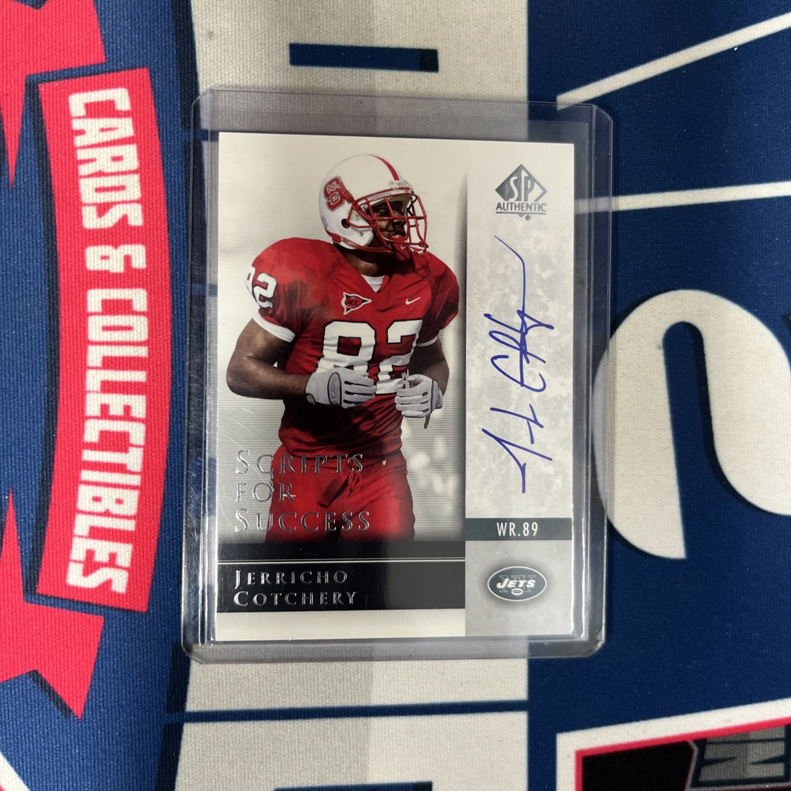 Jerricho Cotchery SP Authentic Scripts for Success Autograph #SSJC Base