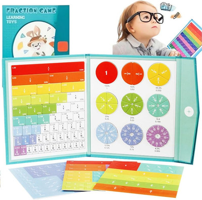 Bruchrechnen Material Magnetisch,Bruchrechnen Montessori-Material,Mehrfarbiges B