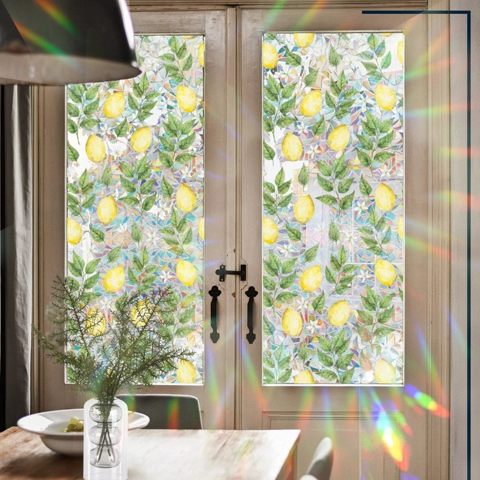Multicolor PVC Fensteraufkleber abnehmbares Blumenmuster für einfache Installat - Bild 3 von 4