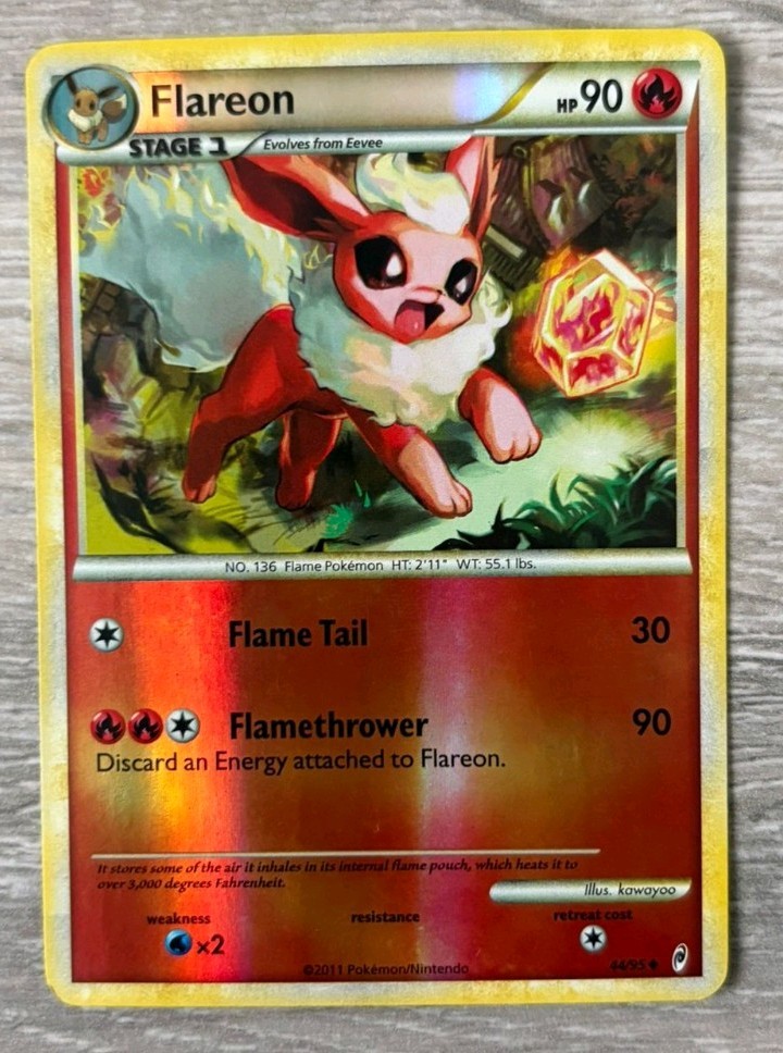 Flareon 44/95 Call of Legends Reverse Holo Pokemon Card NM/LP