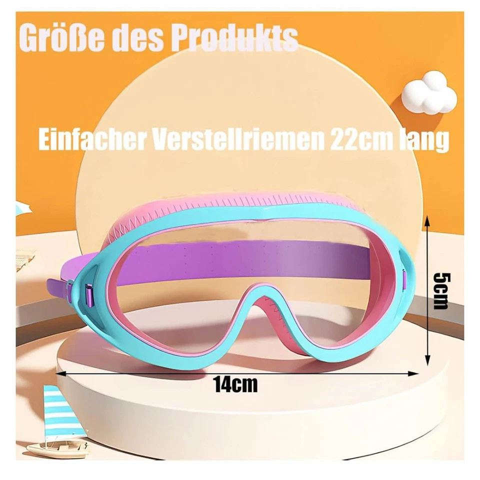 Schwimmbrille Kinder,(6-14Jahre) Taucherbrille Kinder, blau - Bild 2 von 4