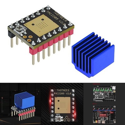 TMC2209 UART- 3D-Druckerteile Druckerersatzteile mit Kühlkörper und