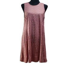 Old Navy Womens Dress L Large Sleeveless Brown Geometric Print Casual