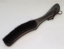 Large Mahogany handle Clothes Hat With 100 Soft Horse Hair Lint Brush NOB