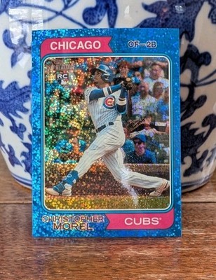 Christopher Morel 2023 Topps Heritage Chrome Blue Sparkle Rookie Card - NM/MT