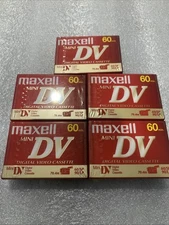 (5) Maxell Mini DV 60 Minute Digital Video Cassette - New & Sealed