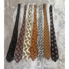 Giorgio Armani Silk Tie Lot 7pc Vintage Italian Neckties Geometric Floral Mens