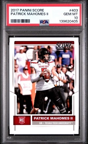 2017 Panini Score Patrick Mahomes II Rookie #403 Chiefs PSA 10